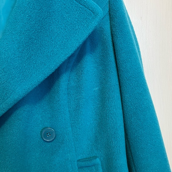 Sz Sm Liz Claiborne Teal Blue short double breasted jacket - Picture 6 of 12